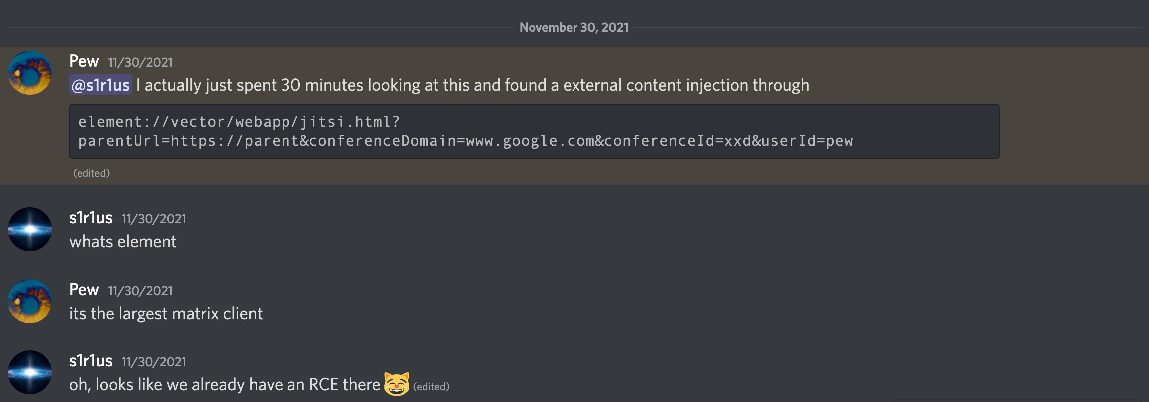 Discord screenshot